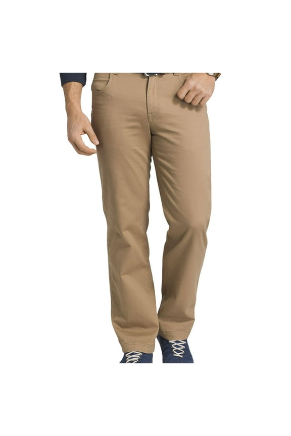 & Co. Mens Camp Side Canvas Casual Chino Pants, Brown, Big & Tall, 44W x 34L