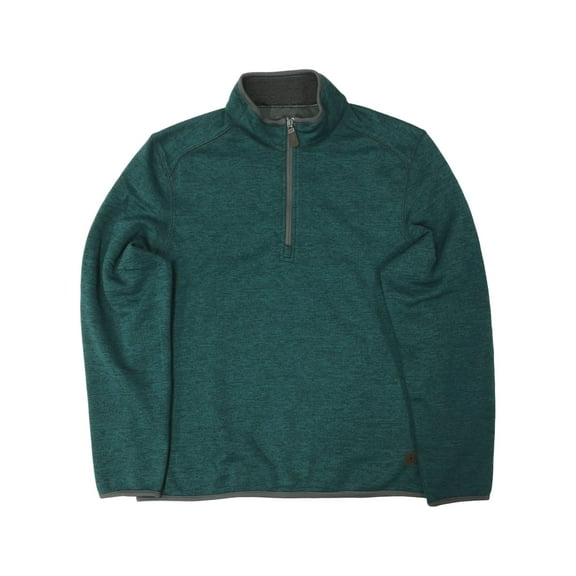 G.H. Bass & Co. Mens Green Speckle Thermal 1/4 Zip Jacket Shirt Small