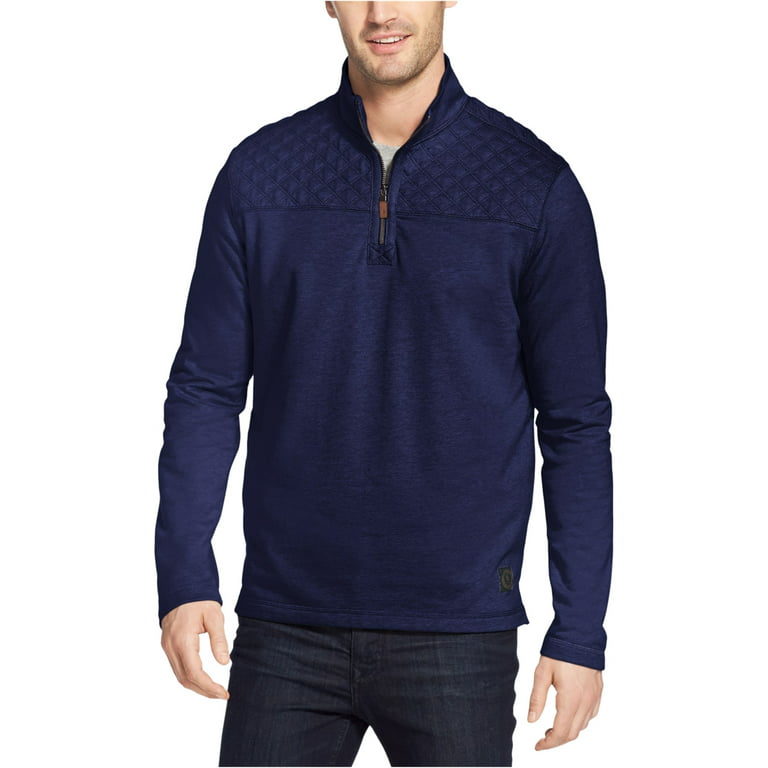 G.H. Bass & Co. Mens Mountain Wash Pullover Sweater, Blue, Medium 
