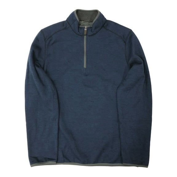 G.H. Bass & Co. Mens Navy Blue Thermal 1/4 Zip Jacket Shirt Medium