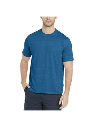 G.H. Bass & Co. Men's Trail Flex Short Sleeve Button Down Plaid Shirt,  Chambray Blue, Medium at  Men's Clothing store