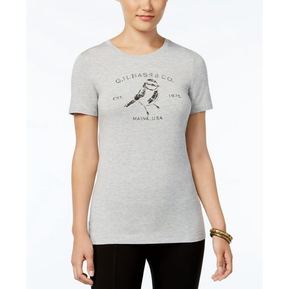 G.H. Bass Co. Printed Short-Sleeve Top Grey Dusk Combo XL