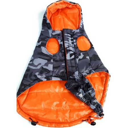 G.H. Bass & Co. Reversible Packable Dog Coat, Camo Print, Small
