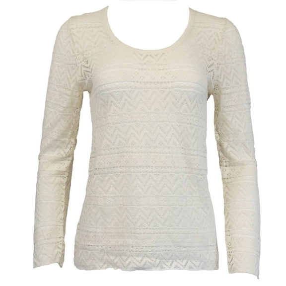 G.H. Bass & Co Women's Knitted Long Sleeve (Ivory, Medium)