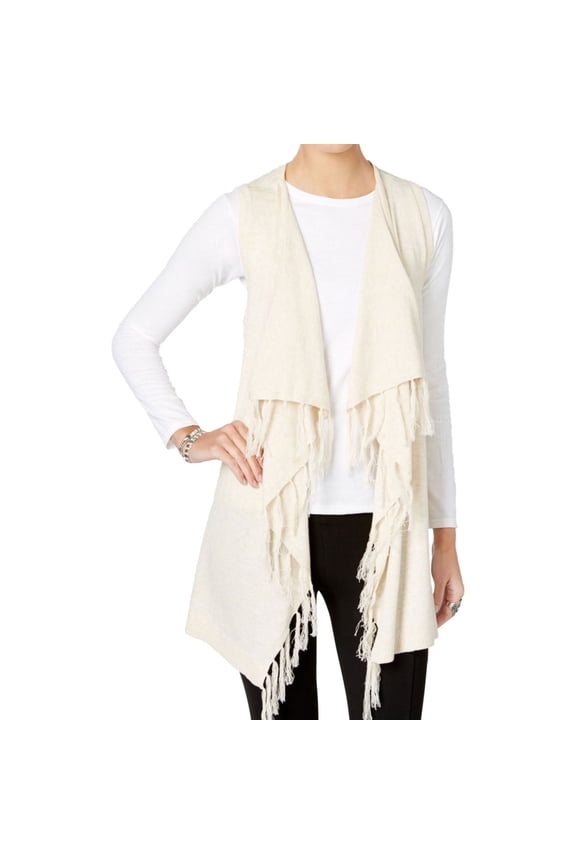 & Co. Womens Fringe Cardigan Sweater