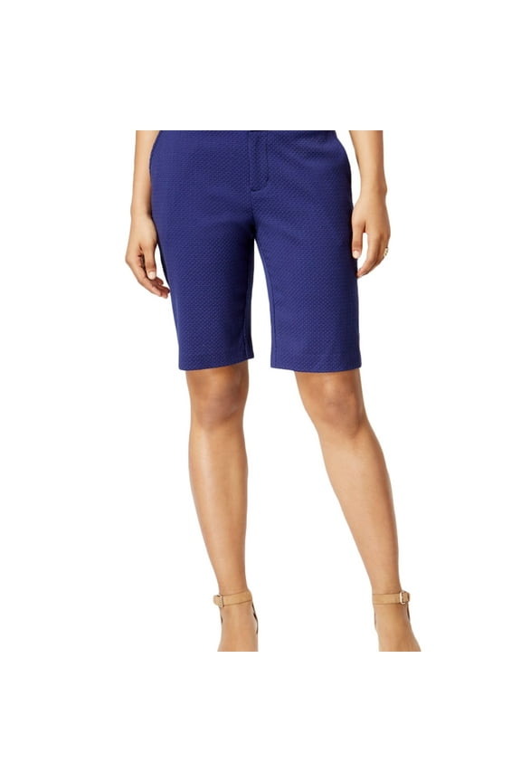 & Co. Womens Jacquard Casual Bermuda Shorts, Blue, 2