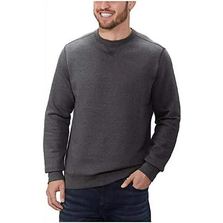 G.H. Bass Men's Crew Sweatshirt (Black Heather, XX-Large)