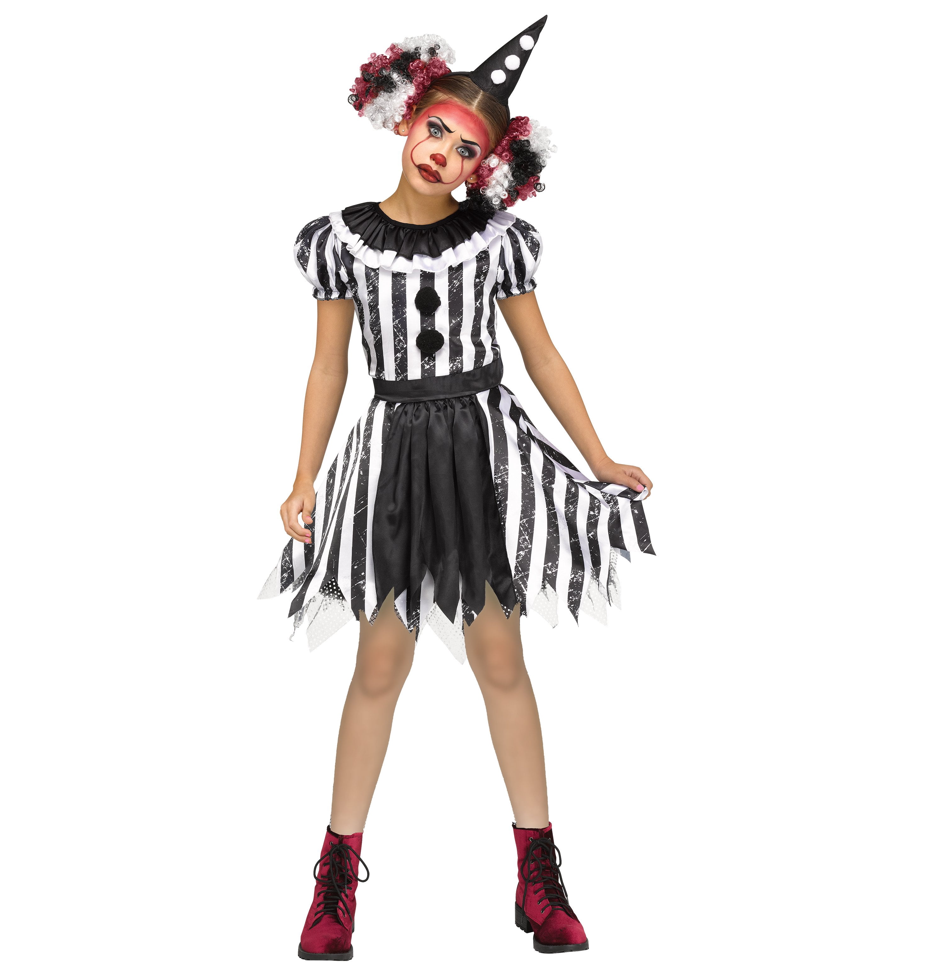Haunted Harlequin Halloween Costume for Children, Girl's Size L (10/12), by Way to Celebrate