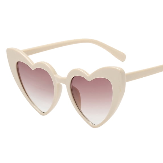 G Heart-shaped Sunglasse Big Womens Sunglasses Polarized Y2K Sunglasses Alloy+Resin Trendy UV400 Shades for Driving Daily Wear One Size
