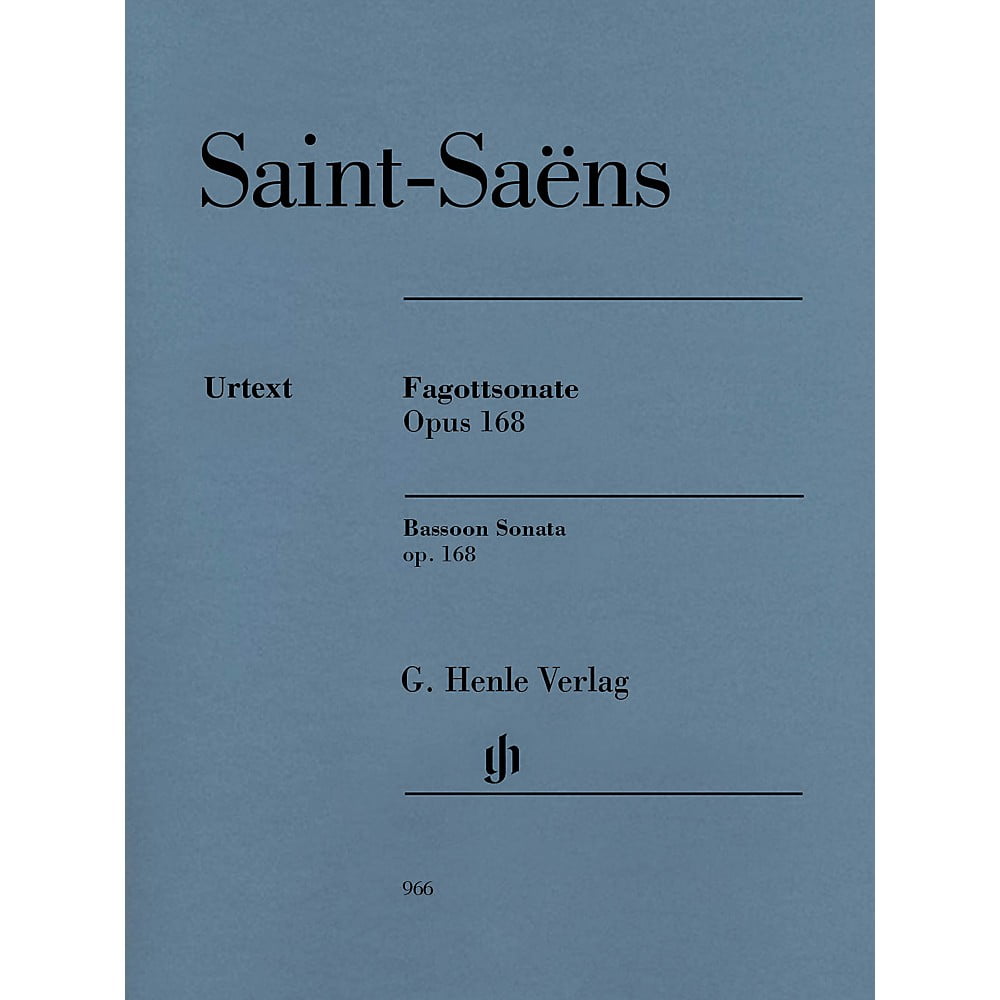 G. Henle Verlag Bassoon Sonata, Op. 168 Henle Music Folios Softcover Composed by Camille Saint-Saens Edited by Peter Jost