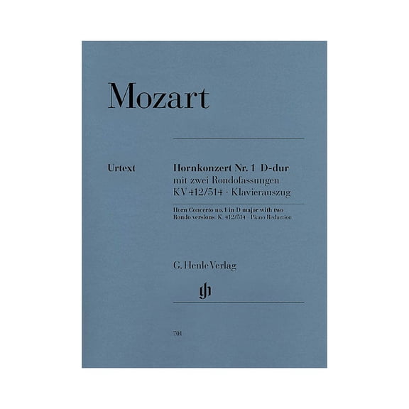 G. Henle Verlag Concerto for Horn and Orchestra No. 1 in D Major, K.412/514 Henle Music Folios Series Softcover