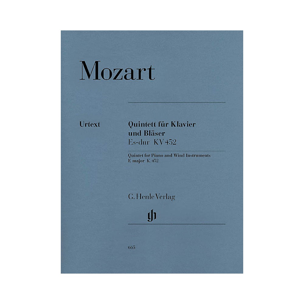 G. Henle Verlag Quintet for Piano and Wind Instruments in E-flat Maj, K. 452 Henle Music Folios Book by Mozart