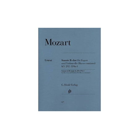 G. Henle Verlag Sonata in B-flat Major, K. 292 (196c) by Wolfgang Amadeus Mozart Arranged by Wolfgang Kostujak