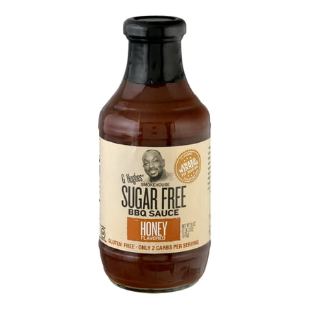 G Hughes' Smokehouse Sugar-Free BBQ Sauce - Honey Flavored Size: 6 Bottles