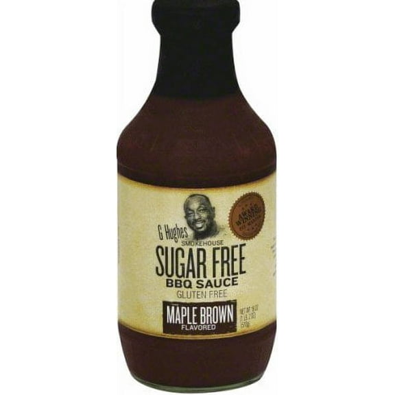 G Hughes Smokehouse Sugar Free BBQ Sauce Maple Brown -- 18 fl oz Pack of 3