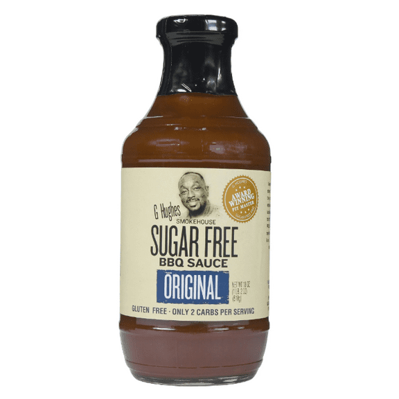 G Hughes Smokehouse Sugar-Free BBQ Sauce, Original, 18 oz (Pack of 2)