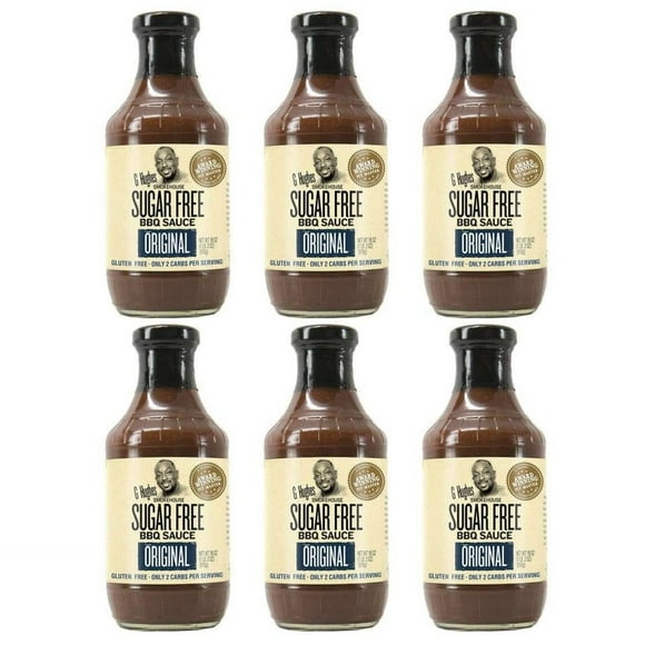 G Hughes' Smokehouse Sugar-Free BBQ Sauce - Original Size: 6-Pack