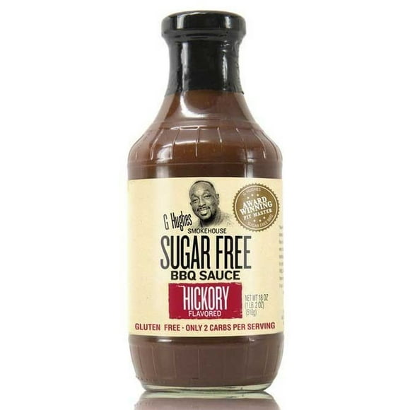 G Hughes Smokehouse Sugar Free Hickory Flavored BBQ Sauce, 18 Ounce -- 6 per Case.
