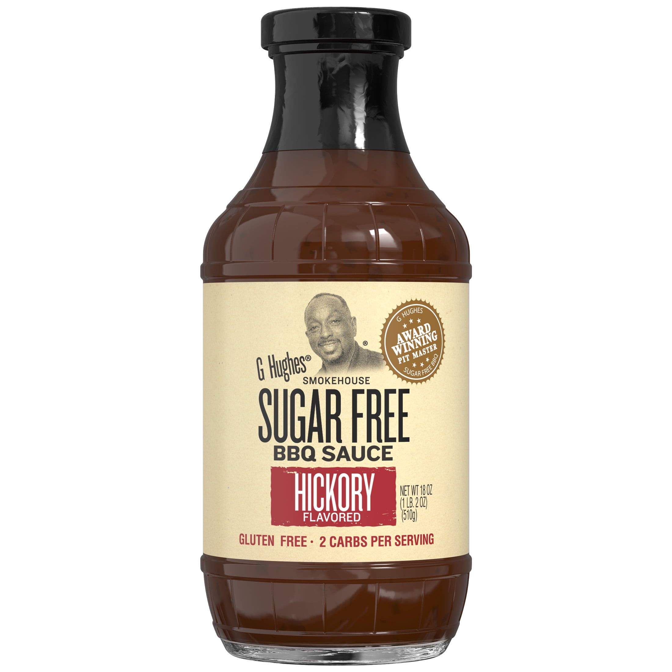G Hughes Sugar Free Hickory Flavored BBQ Sauce, 18 oz