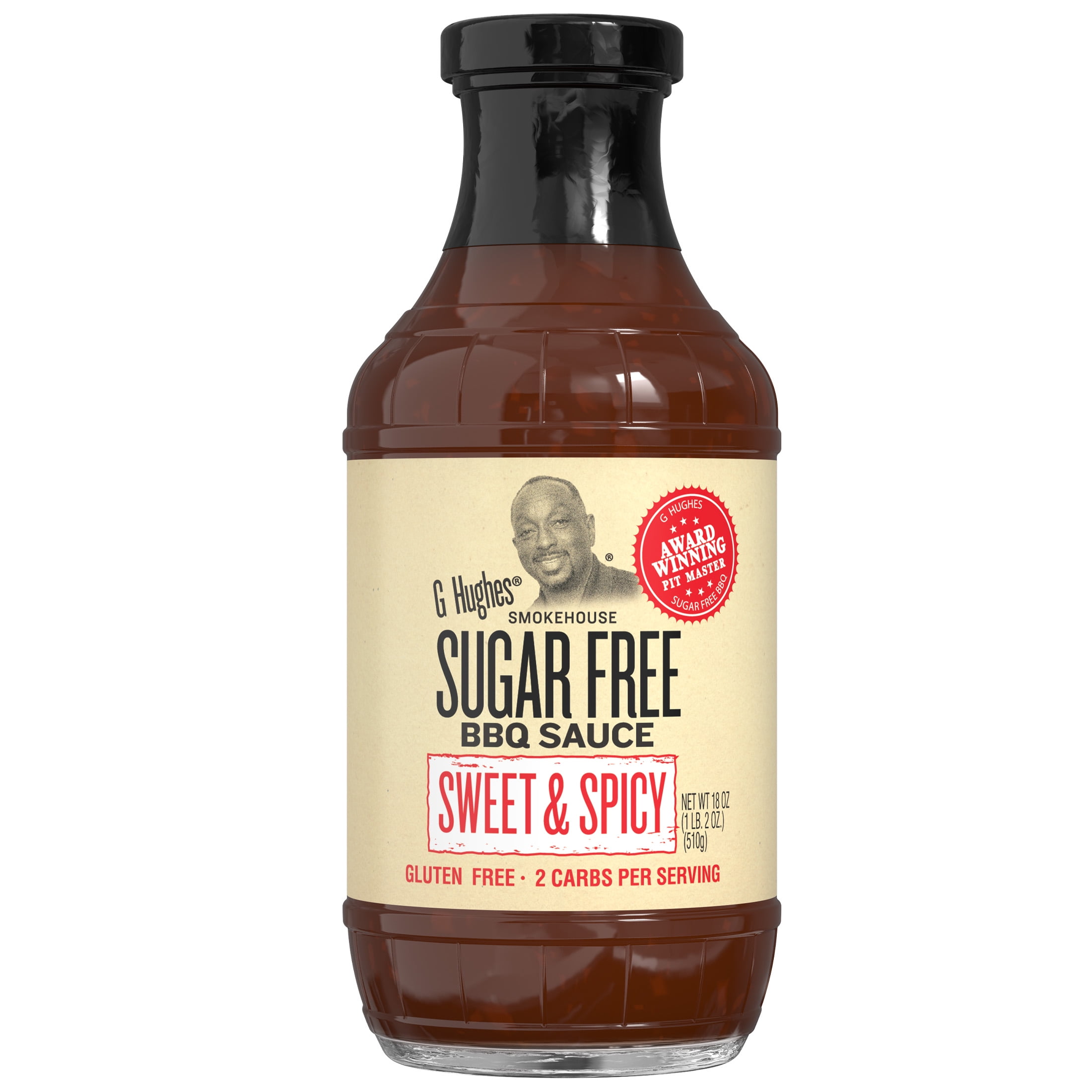G Hughes Sugar Free Sweet & Spicy BBQ Sauce, 18 oz