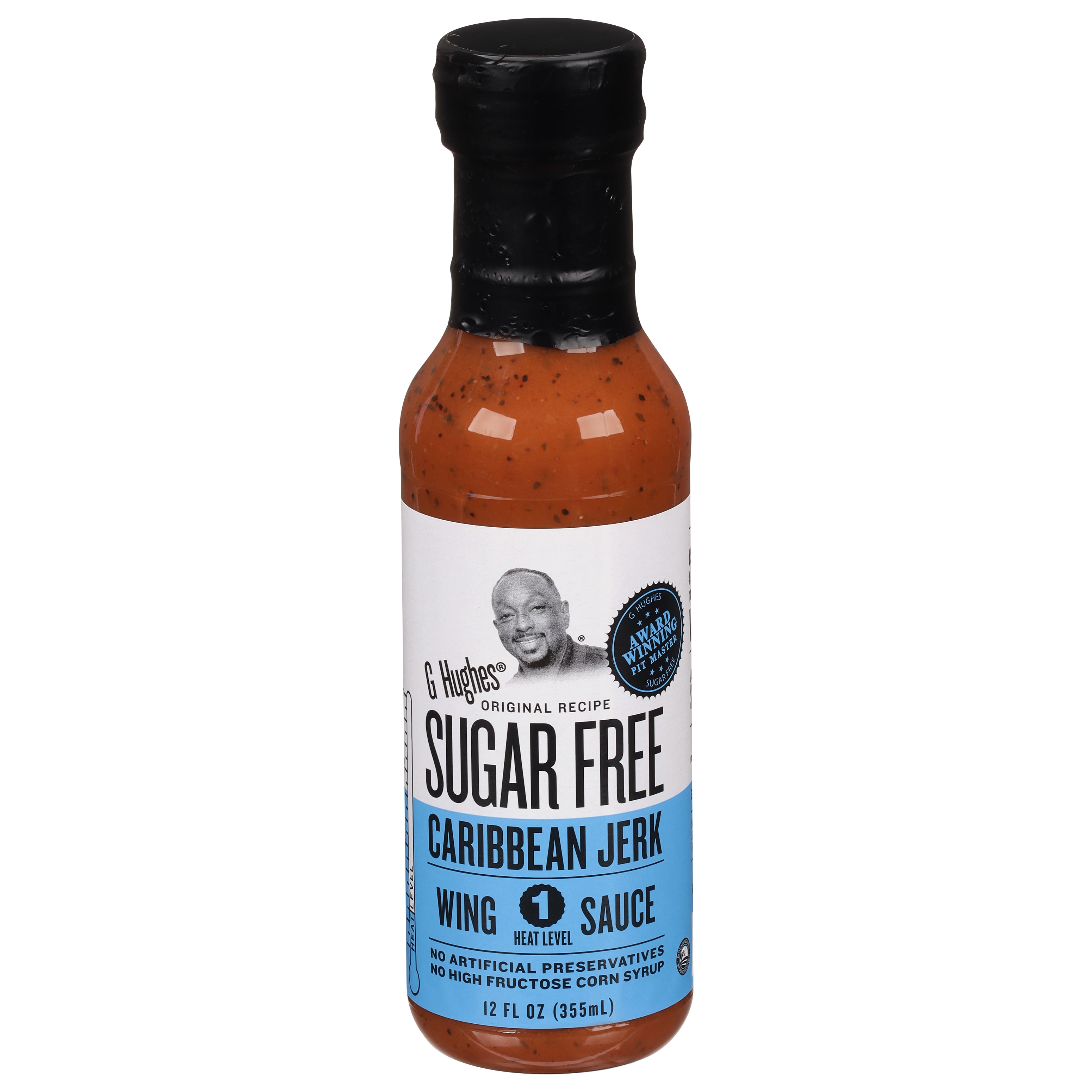 G Hughes Sugar Free Caribbean Jerk Wing Sauce, 12 fl oz