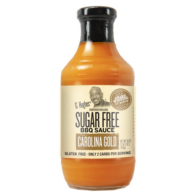 G Hughes Smokehouse SugarFree Carolina Gold Mustard BBQ Sauce, 18 oz