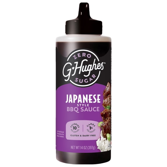 G Hughes Zero Sugar Japanese BBQ Sauce, 14 oz.
