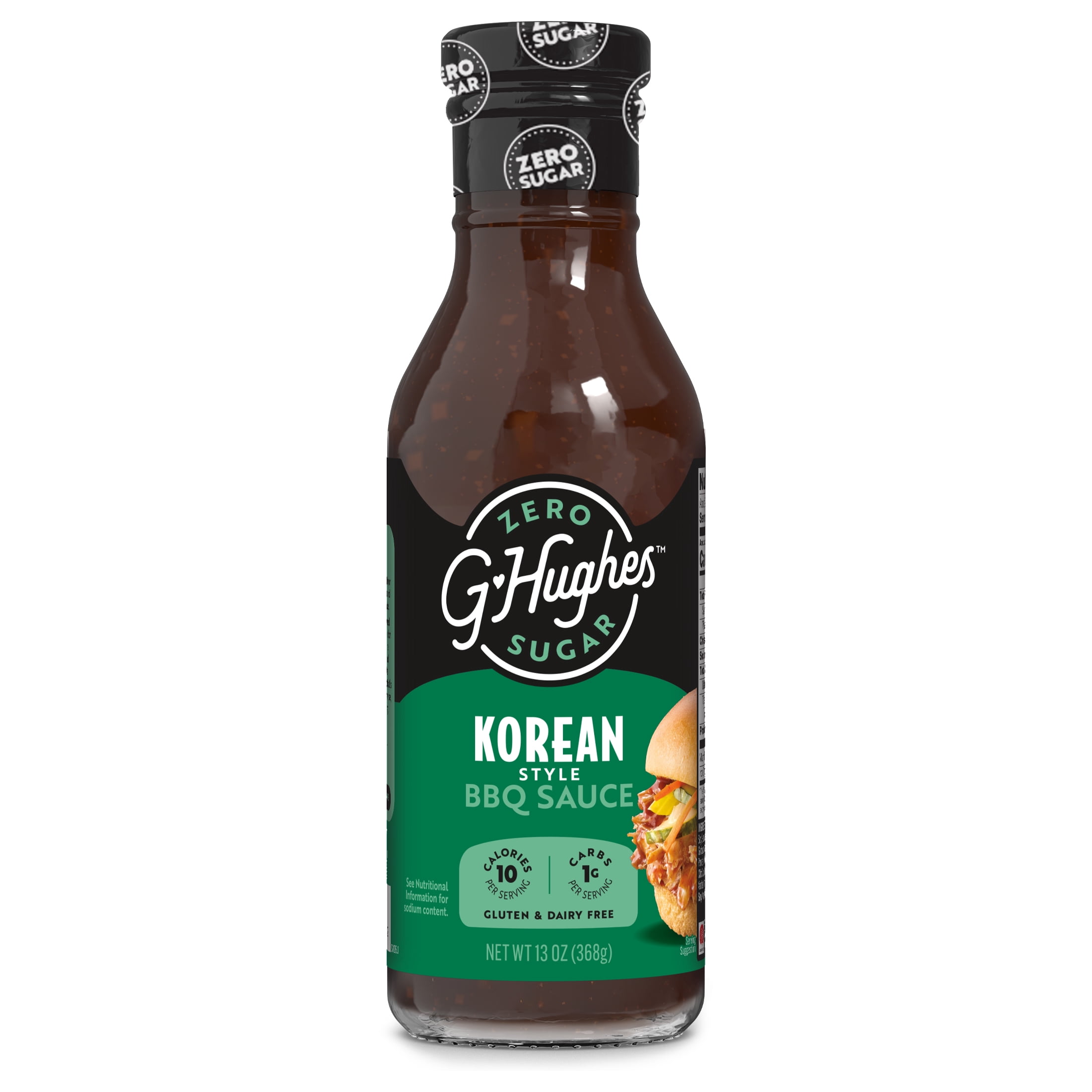 G Hughes Zero Sugar Korean BBQ Sauce, 13 oz