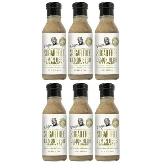 G Hughes - Marinade Lemon Herb Sugar Free - Case Of 6 - 12 Oz