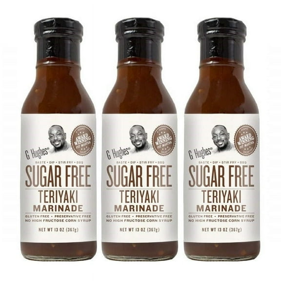 G Hughes' Sugar-Free Marinade - Teriyaki Size: 3 Bottles