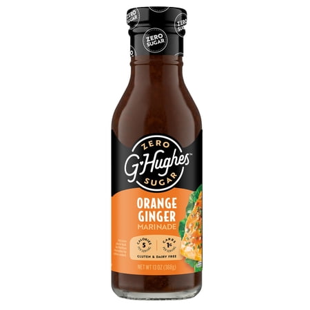 G Hughes Sugar Free Orange Ginger Marinade, 13 oz