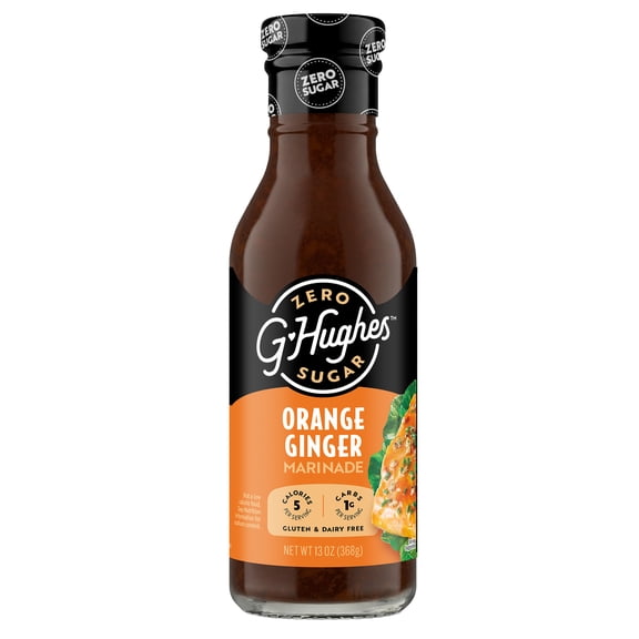 G Hughes Zero Sugar Orange Ginger Marinade, 13 oz