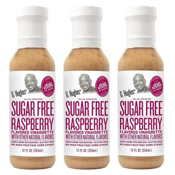 G Hughes' Sugar-Free Salad Dressings - Raspberry Vinaigrette Size: 3 Bottles