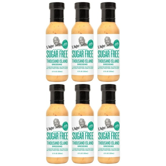 G Hughes' Sugar-Free Salad Dressings - Thousand Island Size: 6 Bottles
