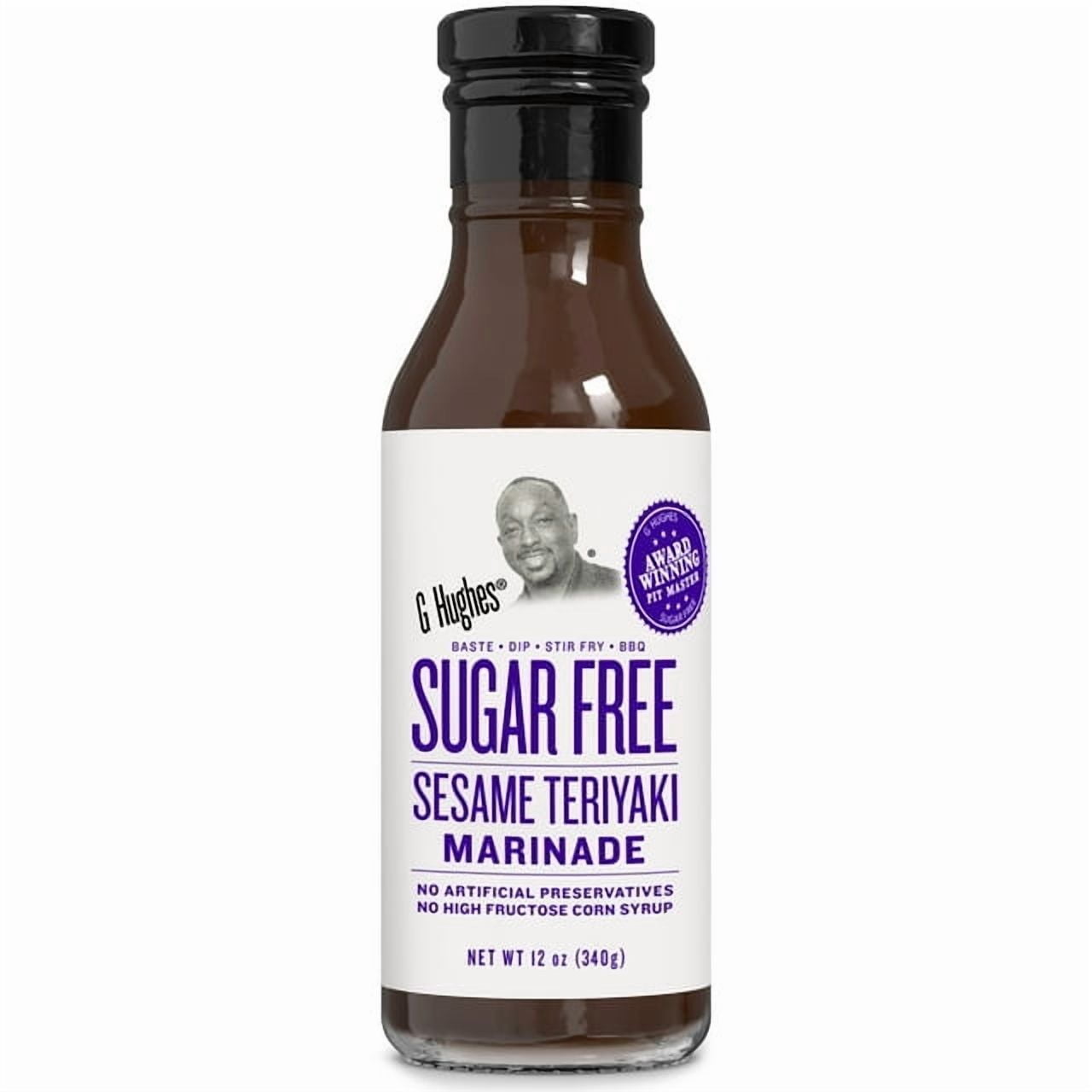 G Hughes Sugar Free Teriyaki Sauce & Marinade - 13 Oz Bottle, Keto & Gluten Free, 1g Carbs Per Serving