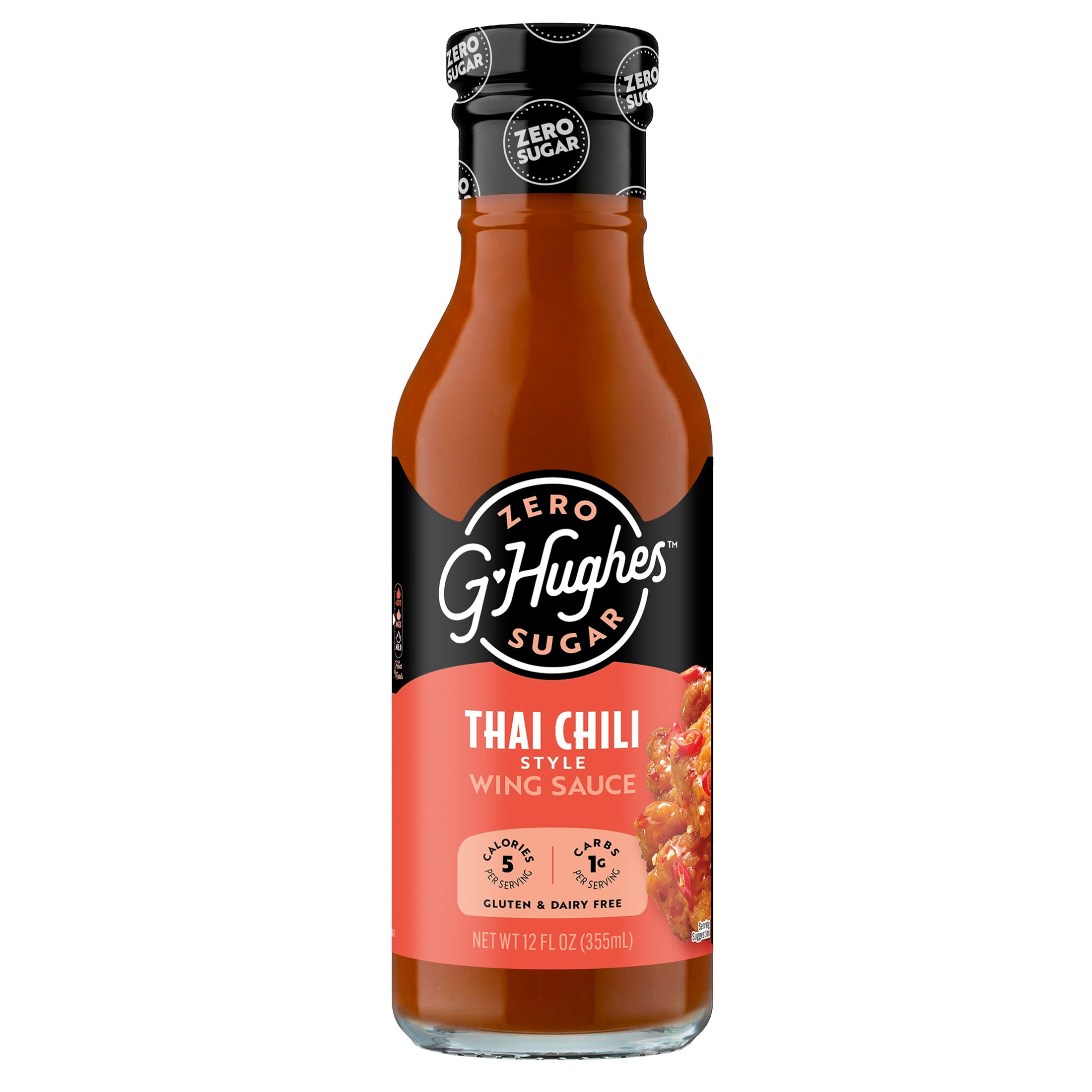 G Hughes Zero Sugar Thai Chili Wing Sauce, 12 fl oz