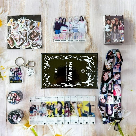 (G) I - DLE 8th Mini Album WE ARE Gift Box - Kpop Merch with 8 Exclusive Items