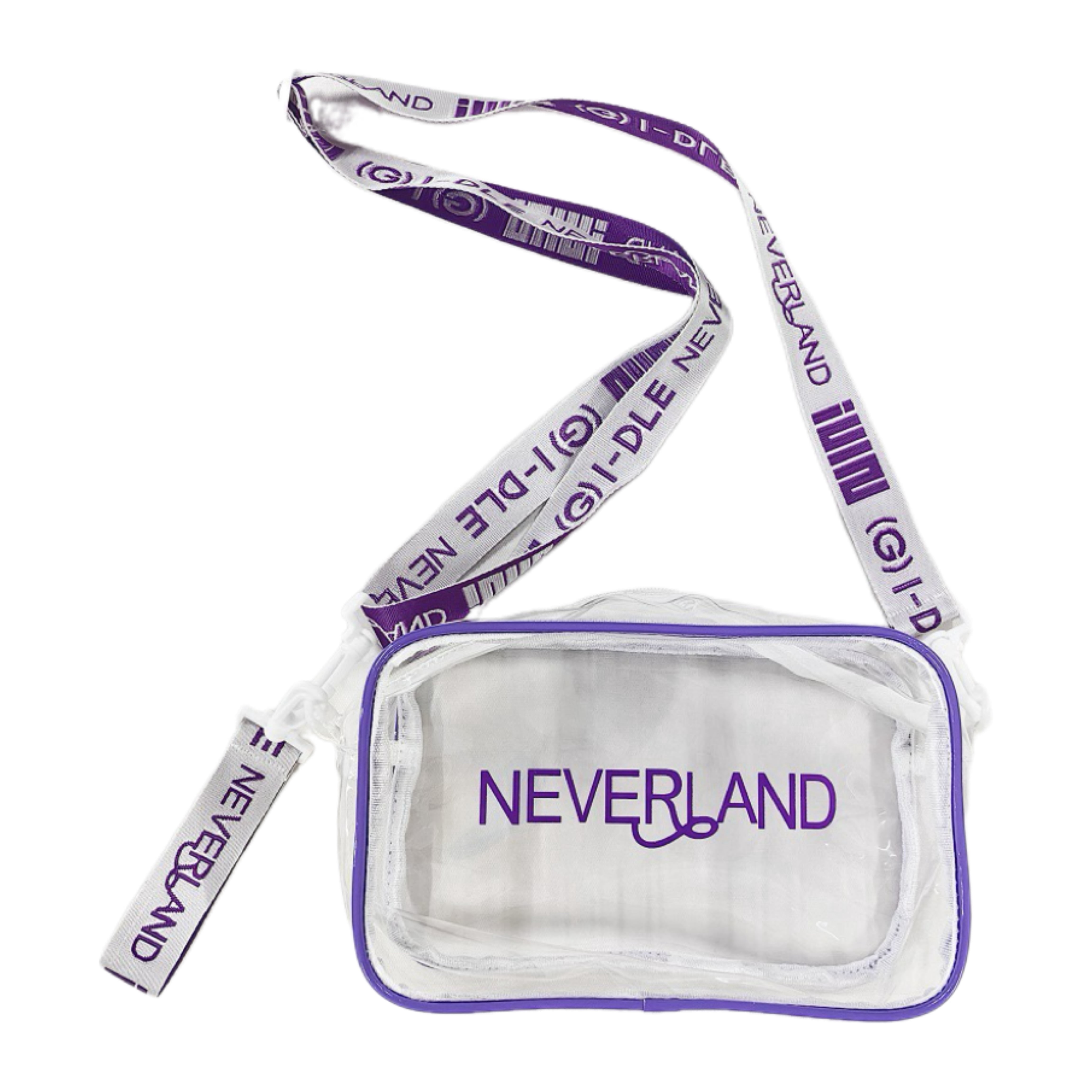 (G)I-DLE Lightstick Storage Bag Cross Body Transparent PVC Travel Bag Casual Carry on One Shoulder Bag Handbag NEVERLAN Gifts