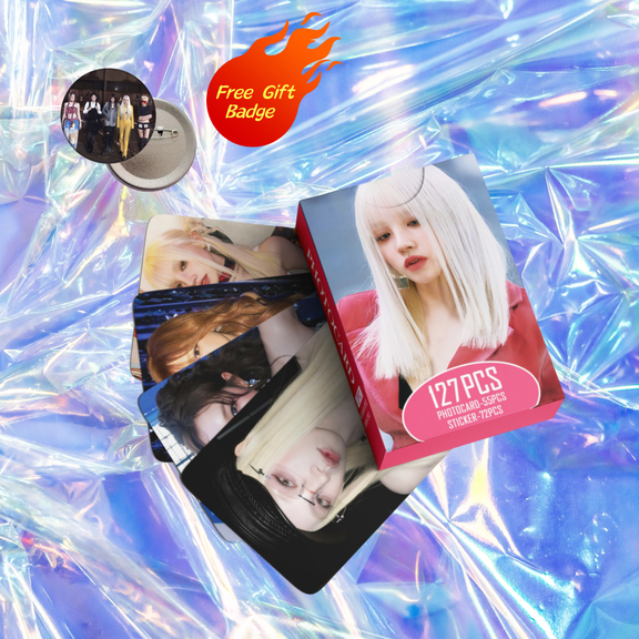 (G)I - DLE We are i - dle Lomo Card Set - 127pcs GI-DLE Photo Cards + Free Metal Badge | Kpop Merch for Neverland Fans