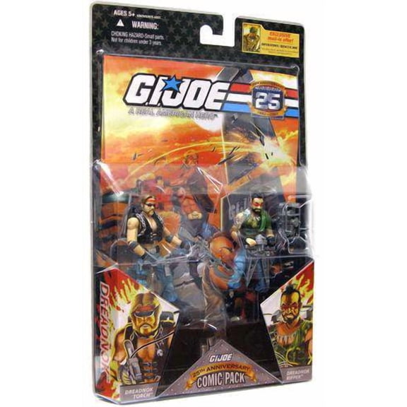 G.I. JOE Hasbro 25th Anniversary 3 3/4" Wave 2 Action Figures Comic Book 2-Pa...
