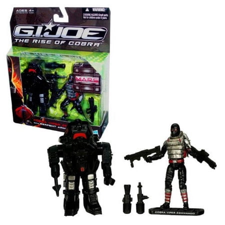 G.I. JOE Movie Series "The Rise of Cobra" Exclusive 4 Inch Tall Action Figure with Vehicle Set - COBRA VIPER COMMANDO with SERPENT ARMOR