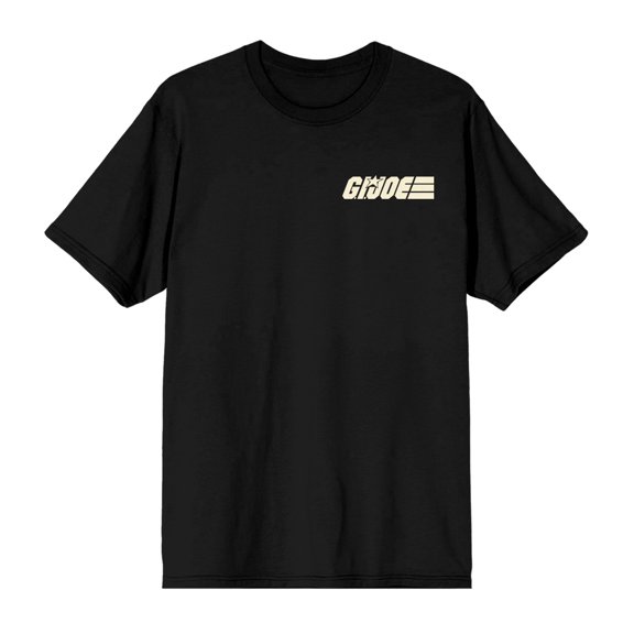 G.I. Joe Action Shot Men's Black Crew Neck Short Sleeve T-shirt-3XL