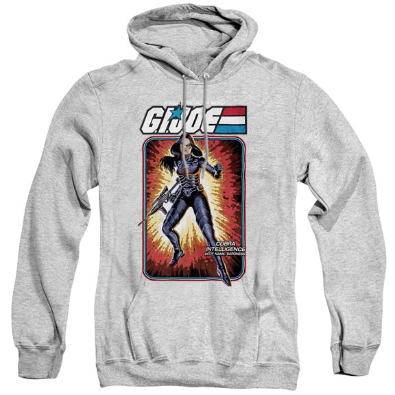 G.I. Joe Baroness Card Unisex Adult Pull-Over Hoodie, Athletic Heather, 2X-Large