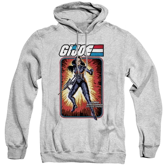 G.I. Joe Baroness Card Unisex Adult Pull-Over Hoodie, Athletic Heather, 3X-Large