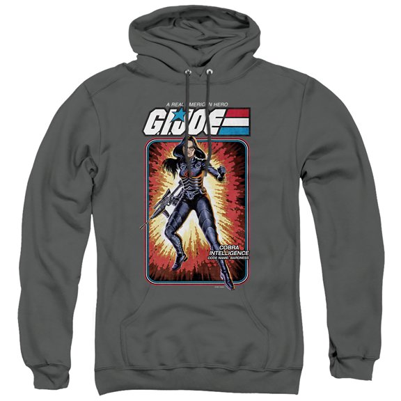 G.I. Joe Baroness Card Unisex Adult Pull-Over Hoodie, Charcoal, 2X-Large