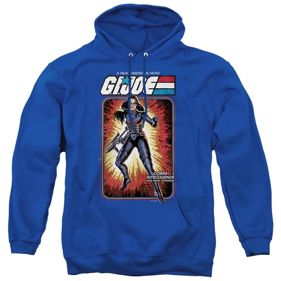G.I. Joe Baroness Card Unisex Adult Pull-Over Hoodie, Royal, Medium