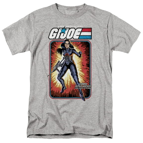 G.I. Joe Baroness Card Unisex Adult T-Shirt, Athletic Heather, X-Large