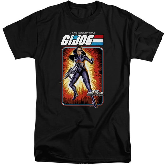 G.I. Joe Baroness Card Unisex Adult Tall T Shirt, Black, 3X-Large