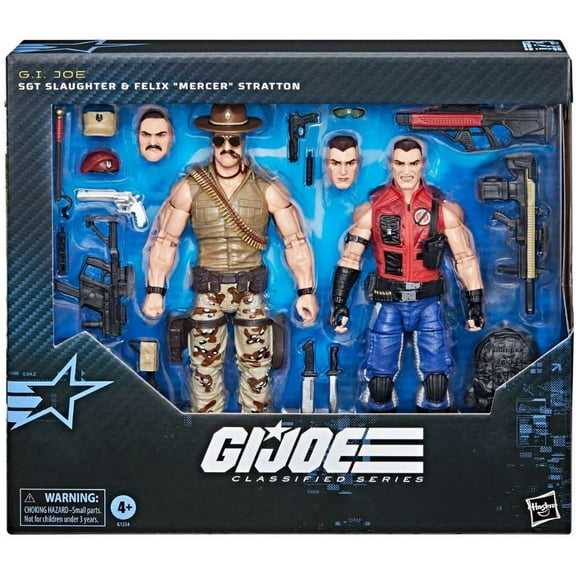 GI Joe Classified Series Sgt. Slaughter & Felix Mercer Stratton Action Figure 2-Pack (Retro Cardback)