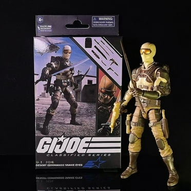 G.I. Joe Classified Series Desert Commando Snake Eyes, Collectible G.I. Joe Action Figures with Accessories for Boys & Girls,